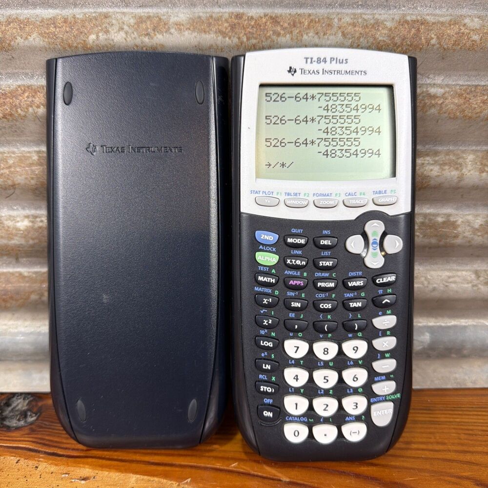 Texas Instruments TI-84 Plus Graphing Calculator w/ Cover - tested